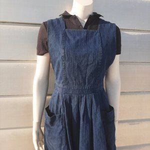 Vintage Laura Ashley Denim dress jean 90s